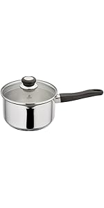 Judge Vista Edelstahl Kochtopf 18cm 2.1L - Mit Abtropfdeckel Aus Glas Für Induktion