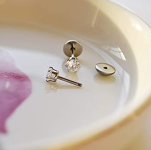 ComfyEarrings CZ 4mm Crystal Prong Stud Earrings4