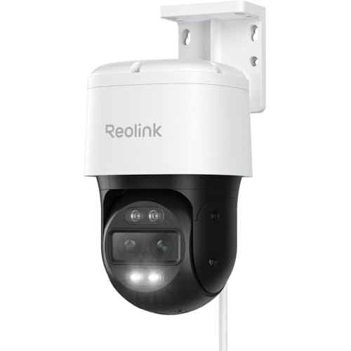 Reolink 4K PTZ Dual-Lens PoE Security Camera Outdoor with 6X Hybrid Zoom, 355° Pan 90° Tilt, Auto Tracking, Color Night Vision, Person/Vehicle/Pet Detection, Two-Way Audio, TrackMix PoE PoE