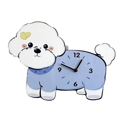 Horloge murale Bichon pour salon, pendule décorative salon - 8