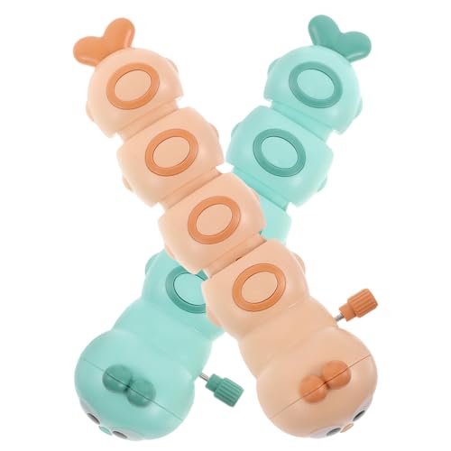 PAMINGONO 2 Stück Aufziehbare Raupen Für Ab Jahren Motorikfördernd Bunte Laufende Insekten Lernspielzeug Geschenk Jungen Mädchen