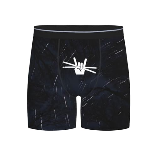 Funny-Drums-Drummer-Drumming-Gifts Men's Boxer Briefs Men Underwear Sexy Breathable Stretch Boxers -2
