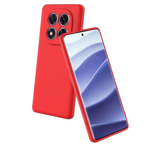 Image of Back Cover for Mi Redmi Note 14 Pro 5G / 14 Pro 4G | Full Camera Protection | Premium Liquid Silicon Case | Flexible Bumper Case for Mi Redmi Note 14 Pro 5G / 14 Pro 4G / Poco X7 5G (Red)