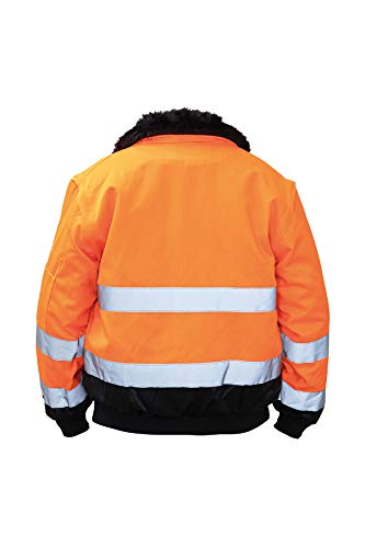 Foto von Korntex Hi-Vis Pilotenjacke Arbeitsjacke Wasserdicht Winddicht Orange - L