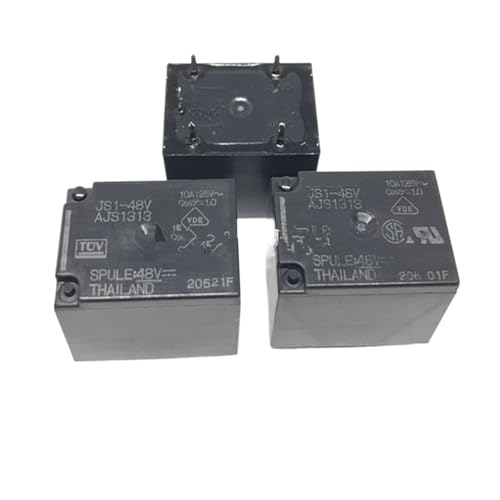 Relé JS1-48V-F AJS1313F original de 5 pines y 48VDC para control de circuitos