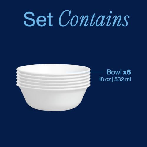 6-Pc 18-Oz Corelle Vitrelle Chip Resistant Soup/Cereal Bowl - image 6