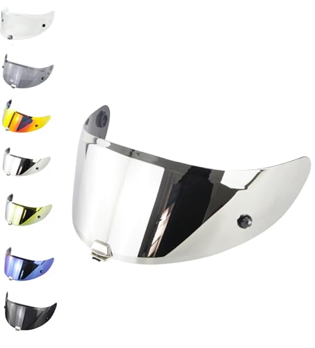 EvoParts Visera HJ-26 para casco HJC Rpha 70 - Rpha 11 Pinlock Ready y Tear Off Ready (Plata)