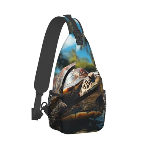 Mochila bandolera pequeña negra para senderismo miniatura 1