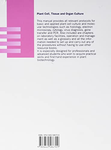 PLANT CELL, TISSUE AND ORGAN CULTURE: FUNDAMENTAL METHODS