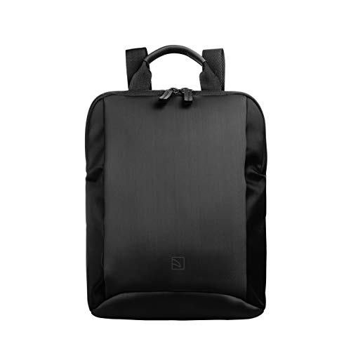 Tucano BFLABK-S-BK - Mochila de Nailon y Neopreno con Bolsillo Interior para Tableta, Color Negro