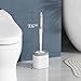 Holaloha Toilet Brush, 2 Pack Toilet Brush and Holder Set Bathroom Accessories, Toilet Bowl Brush and Holder for Bathroom, White