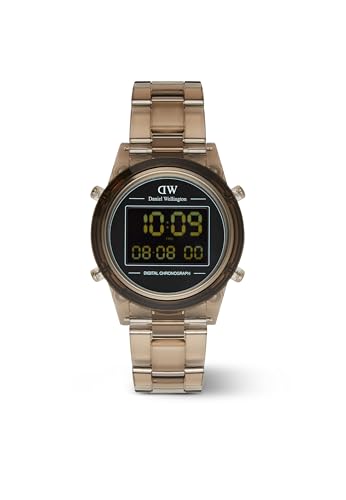 Montre rétro digitale DW en plastique biosourcé marron idéale pour votre style urbain