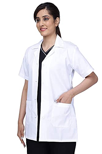Image of UNLEASHED Half Sleeves Premium LAB Coat for Doctors, LAB ASSISTS, Factory Workers