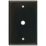 Switch Hits Single Cable Plate 3/8-inch Hole Decorative Wall Outlet Cover | 1 Cable Oil Rubbed Bronz
