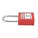38MM Lockout Tagout Padlock, Steel Beam Isolation Lock, with 2 Keys - Anti - Skid Design, Writable Label, Industrial Safety Use