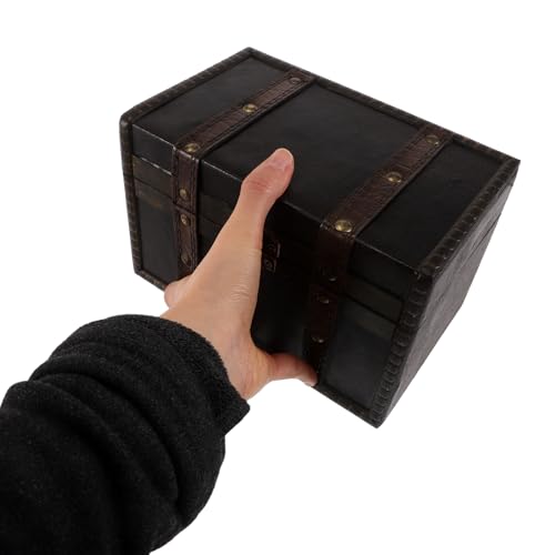Coffret à bijoux vintage en bois avec serrure à code pour bureau - 5