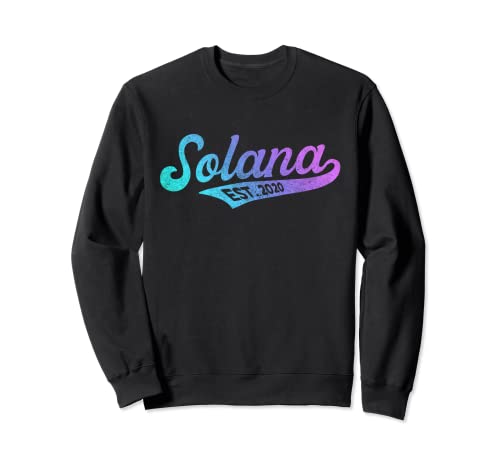 Fuente retro vintage Solana SOL Script Bold | Solana Crypto Sudadera