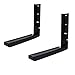 Jedna para wsporników do kuchenki mikrofalowej NUZAMAS, uchwyty naścienne, wsporniki półek regulowana długość od 30 cm do 47 cm, uniwersalne wysuwane ramiona - kolor czarny