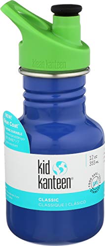 Klean Kanteen Kids Single Wall Stainless Steel Sport Bottle with Klean Coat and Leak Resistant Sport Cap 3.0-12oz - Coastal Waters Klean Kanteen Kids Single Wall Stainless Steel Sport Bottle with Klean Coat and Leak Resistant Sport Cap 3.0-12oz - Coastal Waters