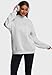Kottke Womens Oversized Sweatshirts Turtleneck Pullover Long Sleeve Hoodies Tops Fall Fashion Outfits Clothes Grey