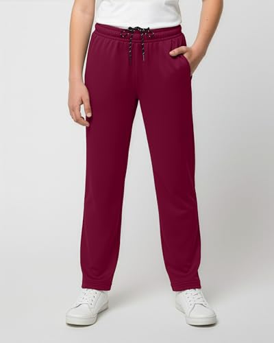 Image of Real Essentials 3 Pack: Boys' Mesh Open Bottom Active Sweatpants with Pockets & Drawstring