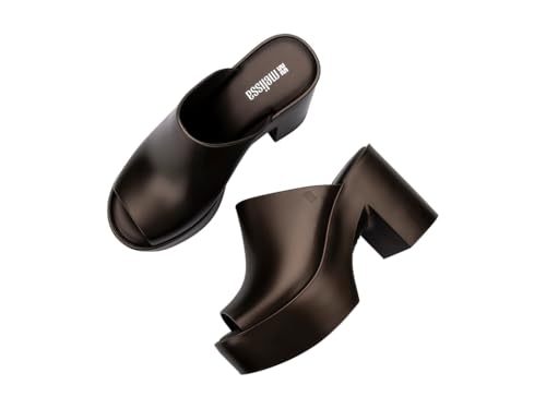 Image of Melissa Mule Heel Collection - Fashion Sandal for Women - Iridescent Comfortable Mule Style - High-Shine Upper with Bubblegum Scent - Chic and Sophisticated