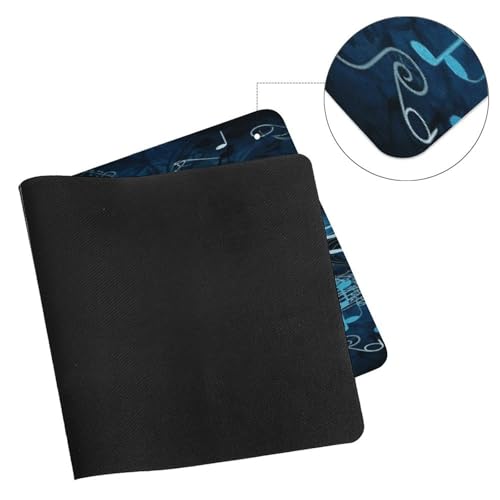 Tapete para ratón grande con notas musicales azul miniatura 7