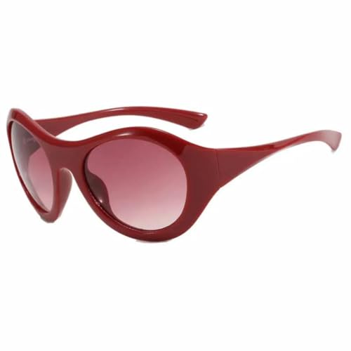 Lunettes de soleil ovales pour le cyclisme urbain et festival punk chic