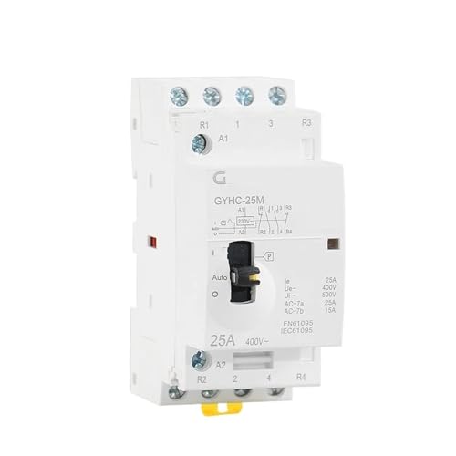Contacteur manuel 4P 25A 4NO 220V 230V, relais de puissance modulaire pour tableau