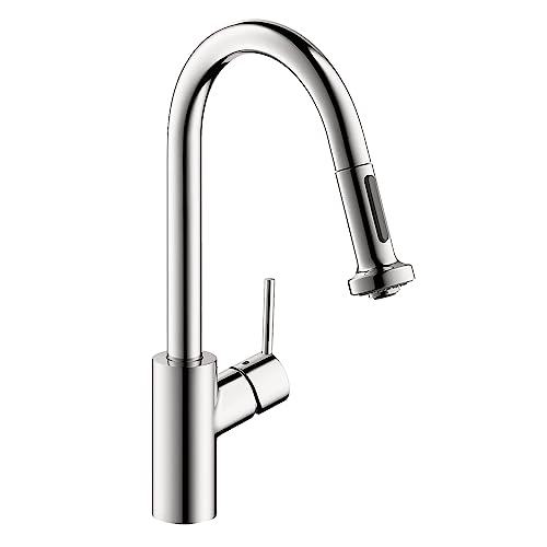 hansgrohe Talis S² Chrome High Arc Kitchen Faucet, Kitchen Faucets with Pull Down Sprayer, Faucet for Kitchen Sink, Magnetic Docking Spray Head, Chrome 04310001