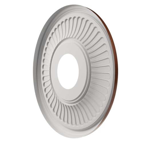 Image of Ekena Millwork 13 inchOD x 3 1 /2 inchID x 3 /4 inchP Berkshire Thermoformed PVC Ceiling Medallion (Fits Canopies up to 5 3 /4 inch), Bright Coat Dark Bronze