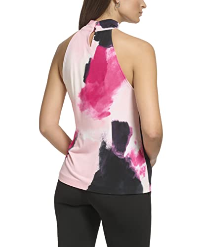 Dkny Women's Everyday Casual Sleeveless Top, Roseqrtz/Hibiscs #TOP3