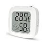Digitale thermometer, hygrometer voor binnen, mini-thermo-hygrometer, temperatuur- en luchtvochtigheidsmeter, vochtigheidsmeter, met °C/°F naar keuze, magnetische achterkant (wit, 1 stuk)