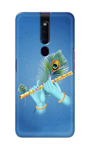 Image of PRINTFIDAA Printed Hard Back Cover Case for Oppo F11 Pro Back Cover (Flute in Krishna Hands) -112