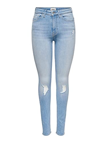 ONLY Damen Onlpaola Life Hw Sk Dnm Agi285 Noos Jeans, Light Blue Denim, M /...