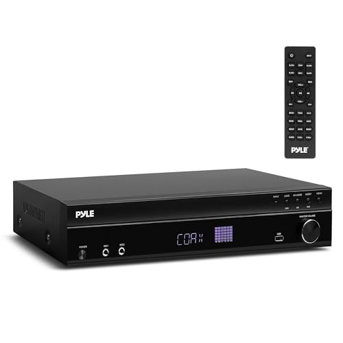 Image of Pyle 5.2 Channel Bluetooth Home Theater Amplifier, 240 watts Peak Power, Microphone Input with Echo for Karaoke, ARC Hi-Def Input, USB-A Input with MP3 Player, FM Radio - PT875BT