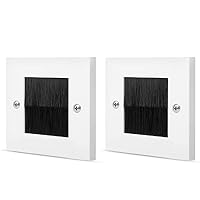 Spazzola Passacavi A Parete – Set Di 3 Pannelli Per Cavi Elettrici, Altoparlanti E Rete, Facile Installazione In Scatole A Muro 85x85mm