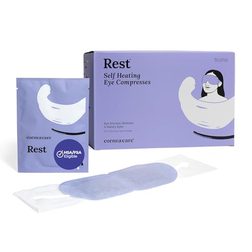CorneaCare Rest: Self Heating Warm Compress for Dry Eyes | Heated Eye Mask for Fast Relief | Steam...