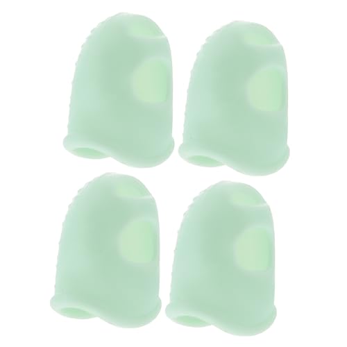 Cabilock 2 Pairs Finger Protectors Treatment for Cover Thumb Sleeves Practice Supplies Finger Fingertip Protectors Beginner Fingertip Guards Light Green