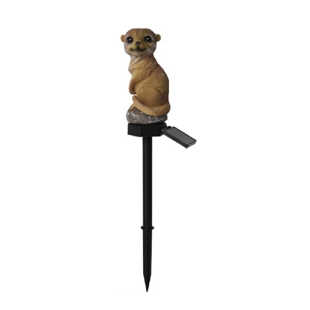 Woedpez Solar Powered Garden Statue Outdoor Decorations For Garden Yard Lawn Meerkats Statues With Solar Powered Lights Solar Meerkats Garden Ornament Resin Figure Ornament Micro Ornaments