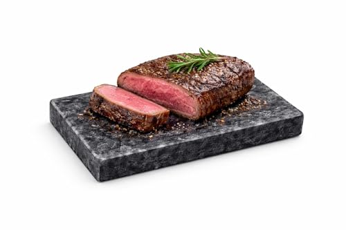 Slateex Plancha premium de esteatita 20 x 10 x 3 cm – Piedra natural versátil para barbacoa, horno y congelador | perfecta para carne, pescado y verduras