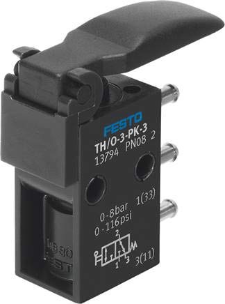 TH/O-3-PK-3 (13794) Tasthebelventil Ventilfunktion:3/2 offen/geschlossen monostabil Nennweite:2,5mm