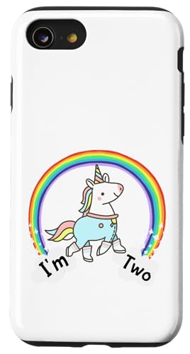 Kids It's My 2nd Birthday Cute Unicorn 2 Year Old Girls �X�}�z�P�[�X iPhone SE (2020) / 7 / 8 �p
