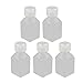 Aexit 5Pcs 50ml Funnels Plastic Square Chemical Sample Reagent Bottle Food Sealling Filtering Funnels Canister Clear