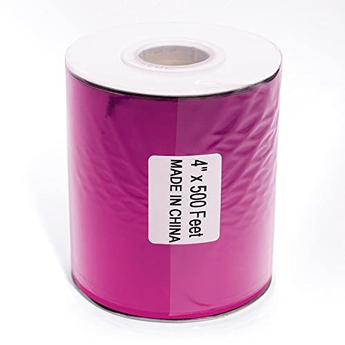 Tcdesignerproducts Cerise Shiny Metallic Streamer Roll, 4 Inches X 500 Feet, Wedding Decorations #TOP1