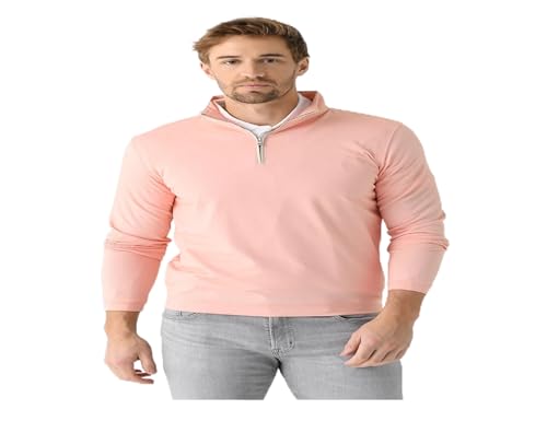 PETER MILLAR Crown Crafted Men's Albatross Cotton-Blend Piqué Quarter-Zip Medium