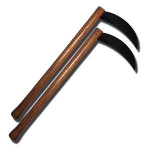 PlaywellMartial Arts Wooden Kama W/Blunt Steel Blades
