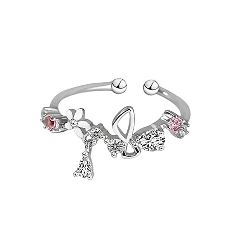 Bague en Zircon Sterling 925 fleur délicate le cadeau idéal pour elle
