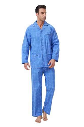 Amaxer cotton pajama set for men 100% cotton pajamas soft PJS4