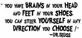 Dr.Seuss Quote You Have Brains in Your Head : Amazon.ca: Home